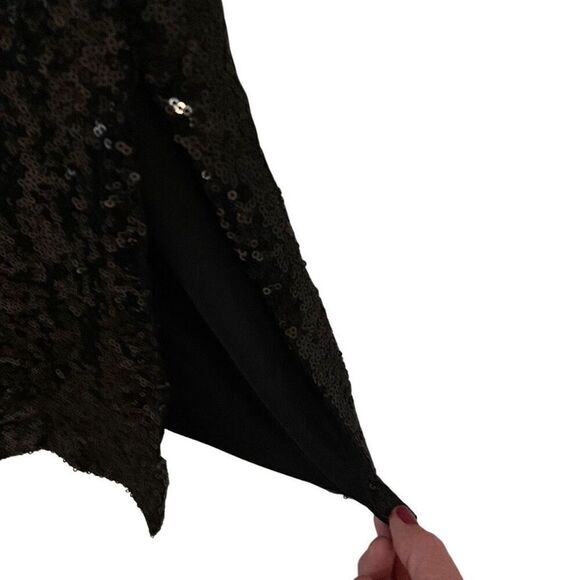 Lane Bryant black sequin long duster open front kimono womens 24 long sleeve NEW - Picture 9 of 12